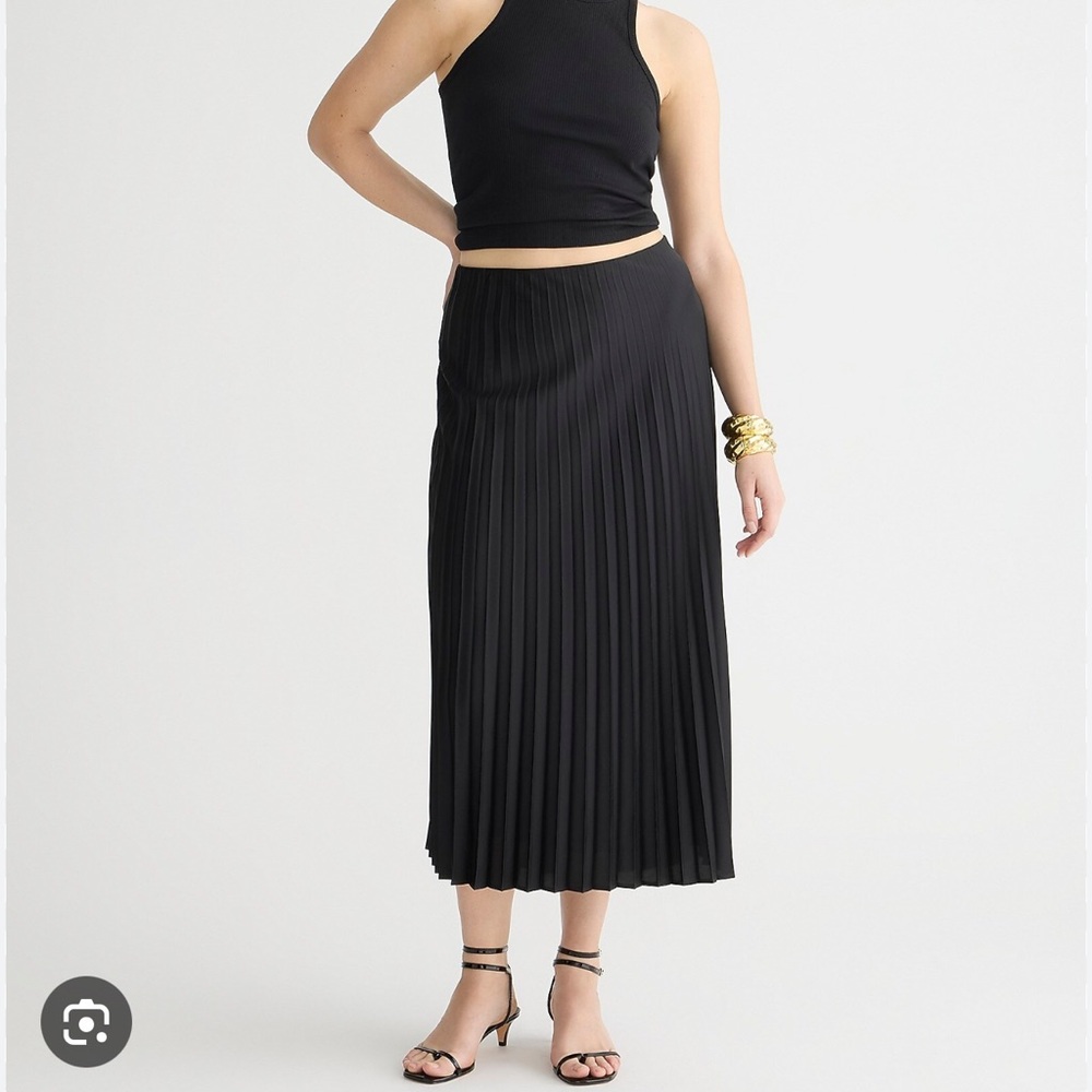 J.Crew Black Gwyneth Women's Pleated Skirt